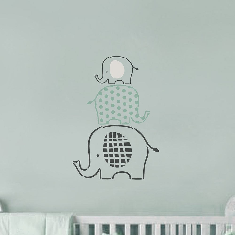 Stacked-elephants-stencil-decal-nursery-decor