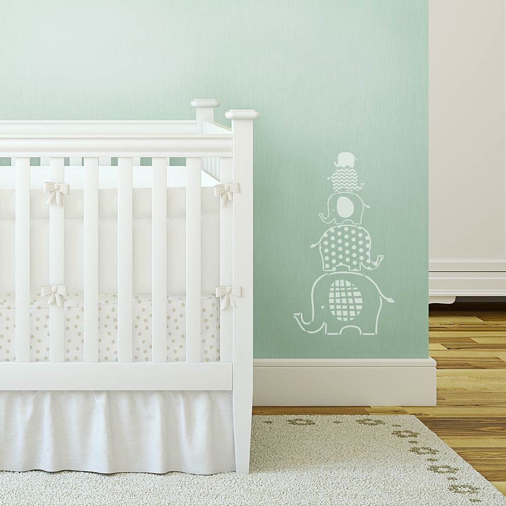 Stacked-elephants-nursery-stencil-wall-decal