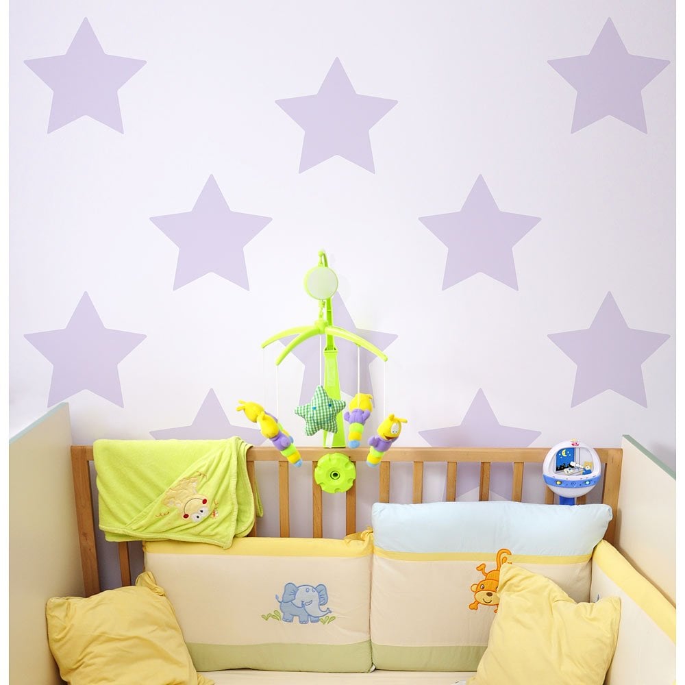 Star-stencils-nursery-walls