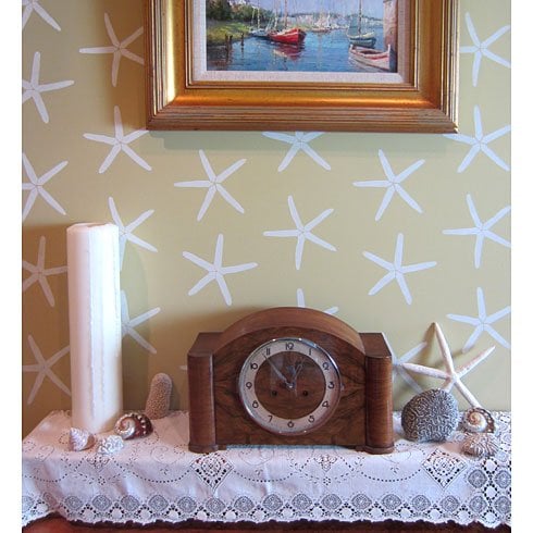 Starfish-wall-pattern-beach-decor