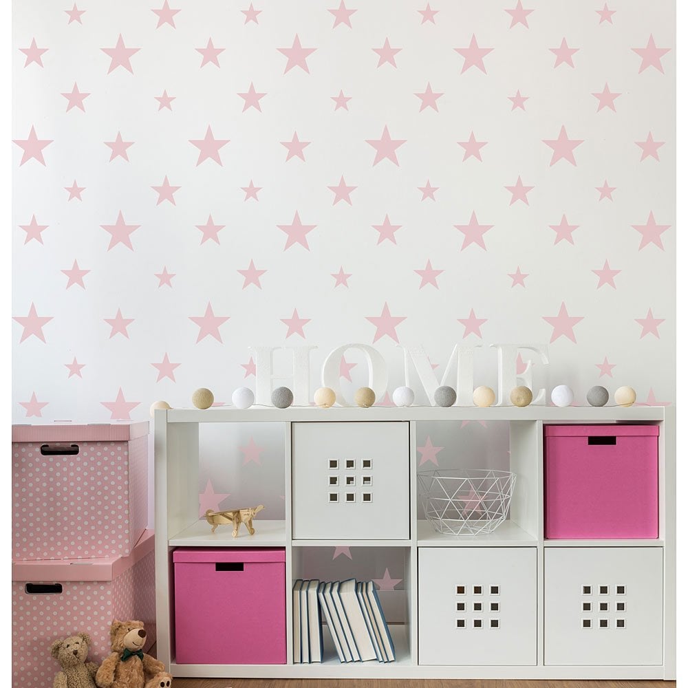 Stars wallpaper decals star wall stencil for boy nursery