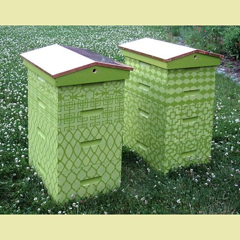 Stenciled-beehives