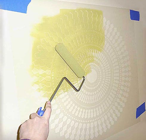 Roller stenciling