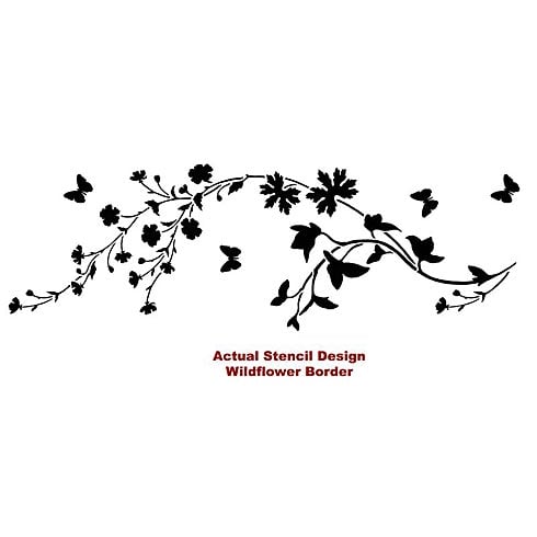 flower border stencil