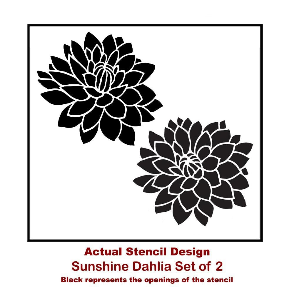 Sunshine-Dahlia-flower-stencils