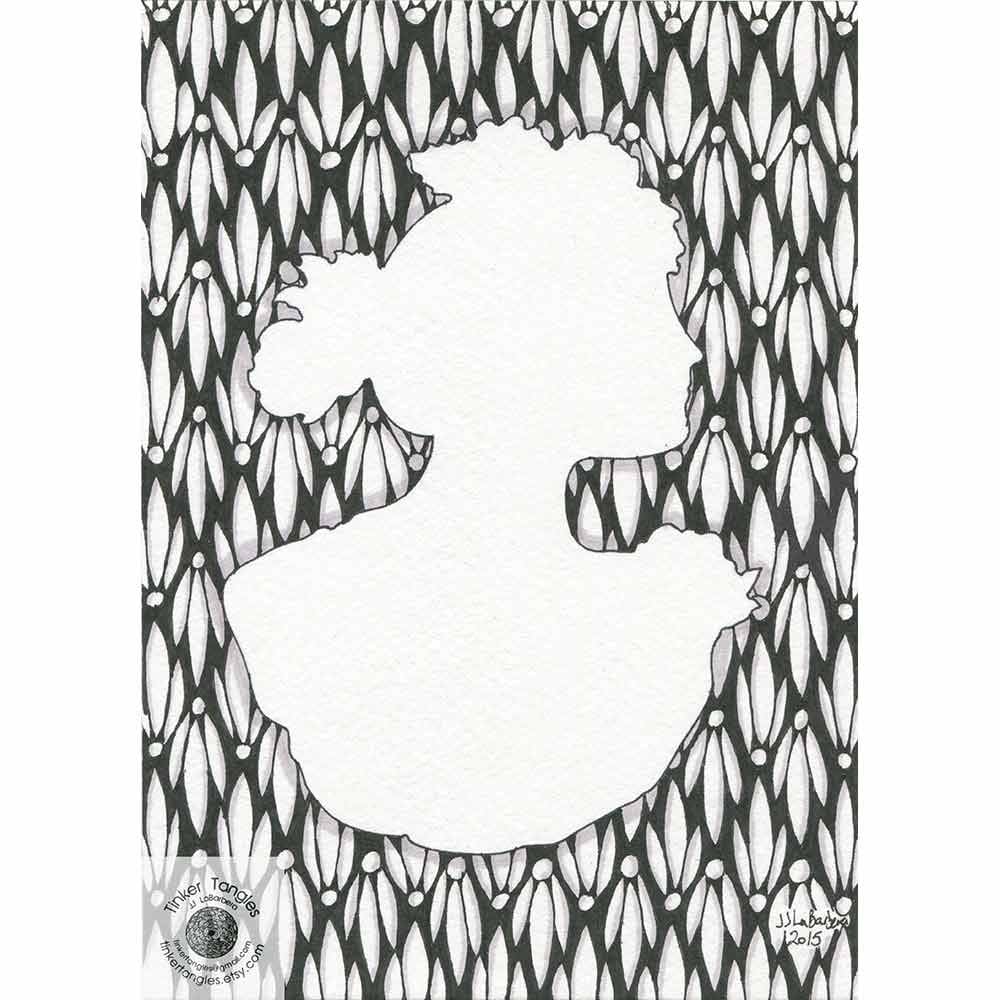 Tangle-stencils-tangling-designs-stencil-Lady-Silhouette