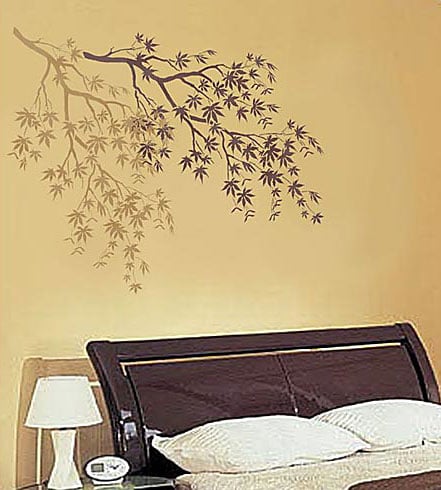 Large tree branch stencil for walls