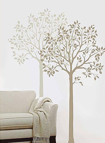 Large tree stencil for walls. Cutting edge Stencils