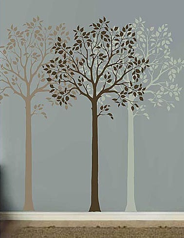 Large tree stencil for walls. Cutting edge Stencils