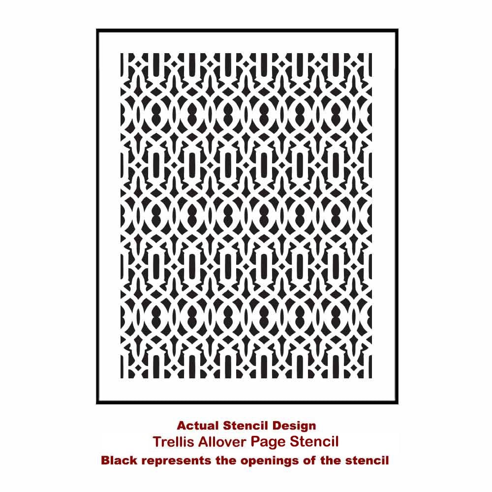 Trellis-allover-medium-card-template-stencil