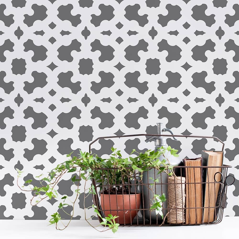 Trellis design stencil wall stencils moroccan pattern