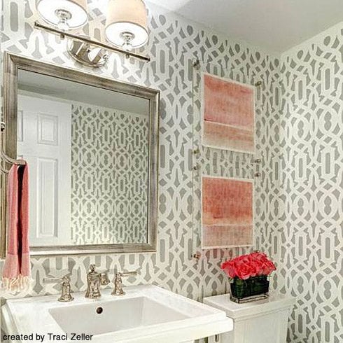 trellis wall stencil pattern