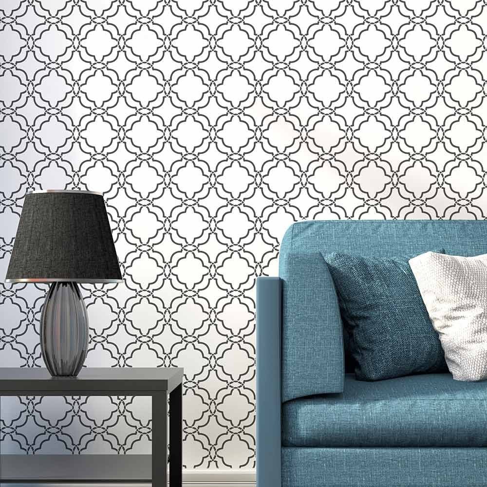 Sarah Trellis stencil Moroccan wall pattern stencils