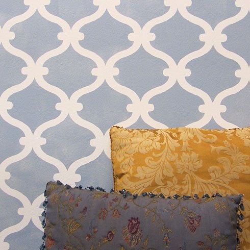 trellis stencil pattern for walls