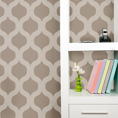 trellis stencil modern wall pattern