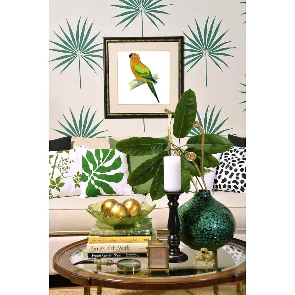 Tropical decor palm leaf stencil