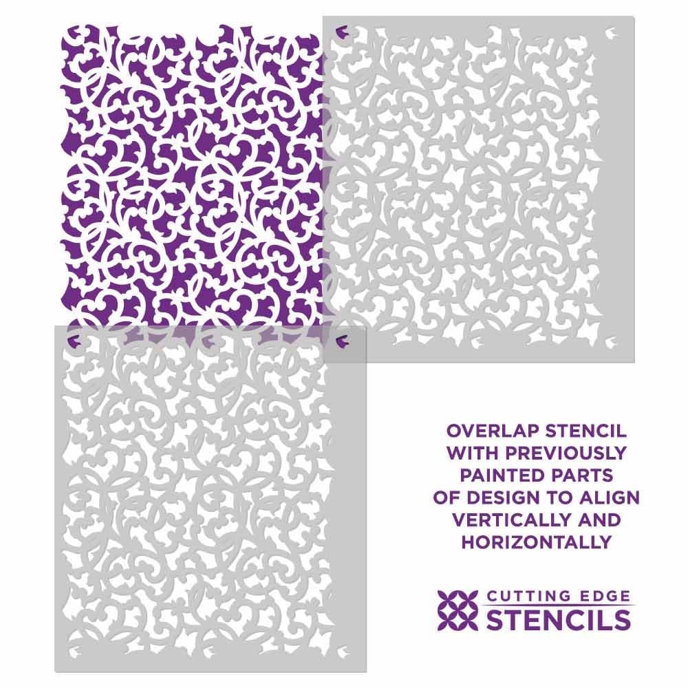 Venetian-Scroll-stencil-how-to-stencil