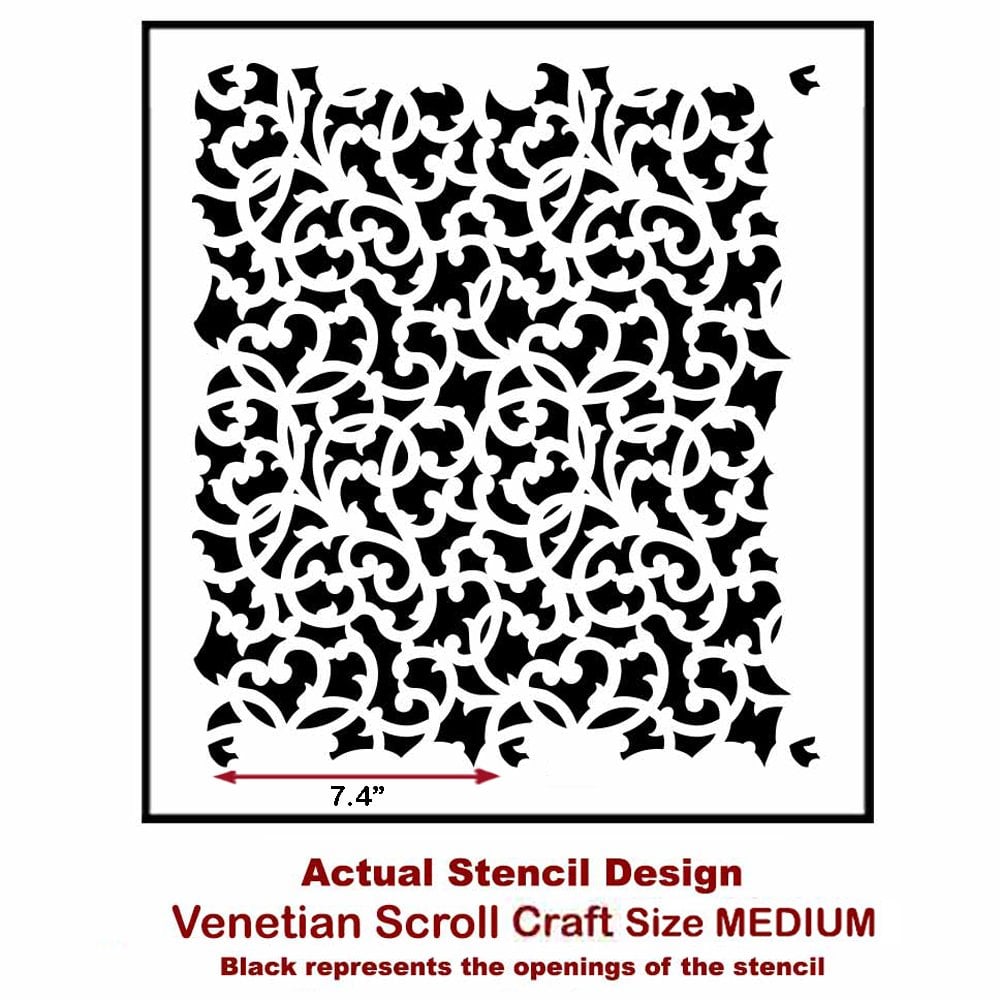 Venetian-scroll-craft-medium-furniture-stencil