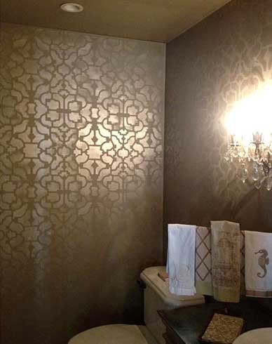 stenciled wall