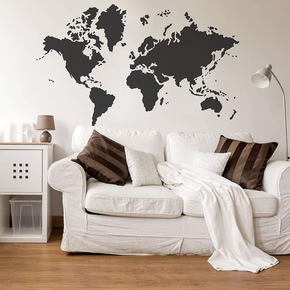 World Map Stencil Decal Wall stencils