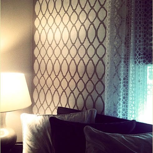 moroccan accent wall stencil