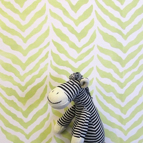 Zebra-stenciled-wall