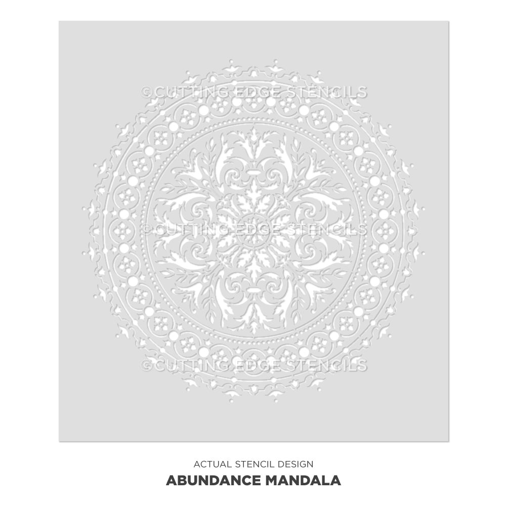 Abundance Mandala Stencil DIY Stenciling Painting