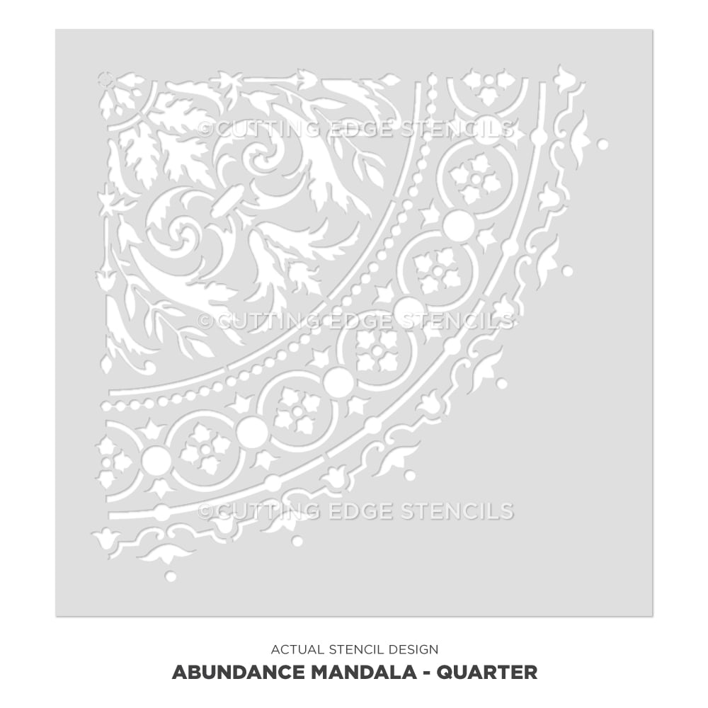 Abundance Mandala Stencil Painted DIY Wall Decor