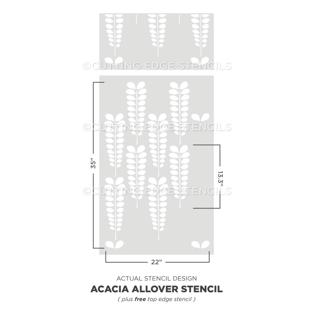 acacia wall stencil design