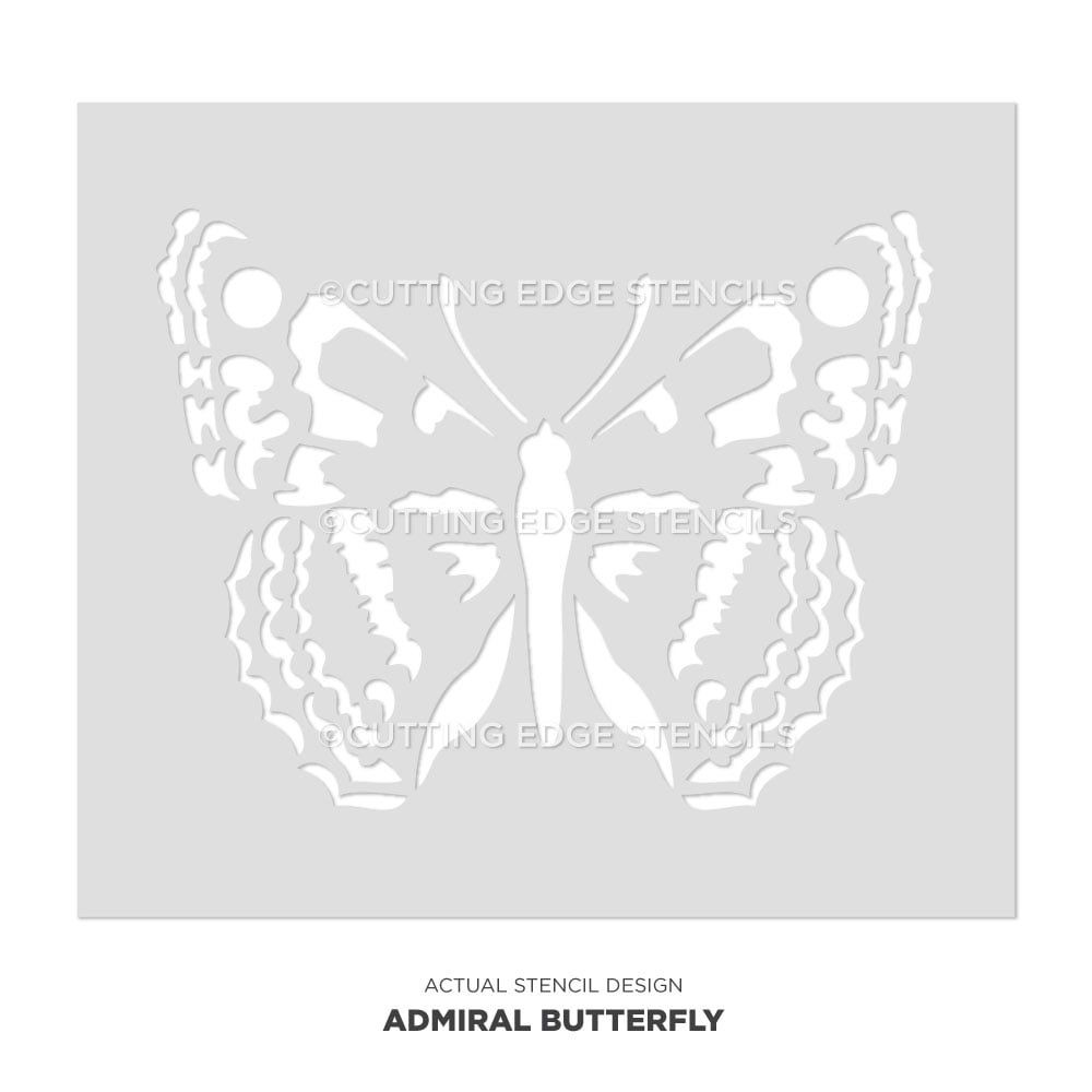 Admiral Butterfly wall stencil