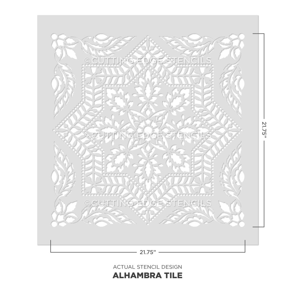 Alhambra-TIle-Stencil-Allover-Stenciling-Design