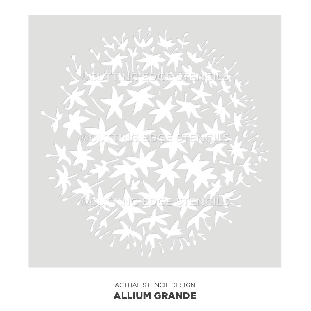 Allium Grande Wall Stencil Design