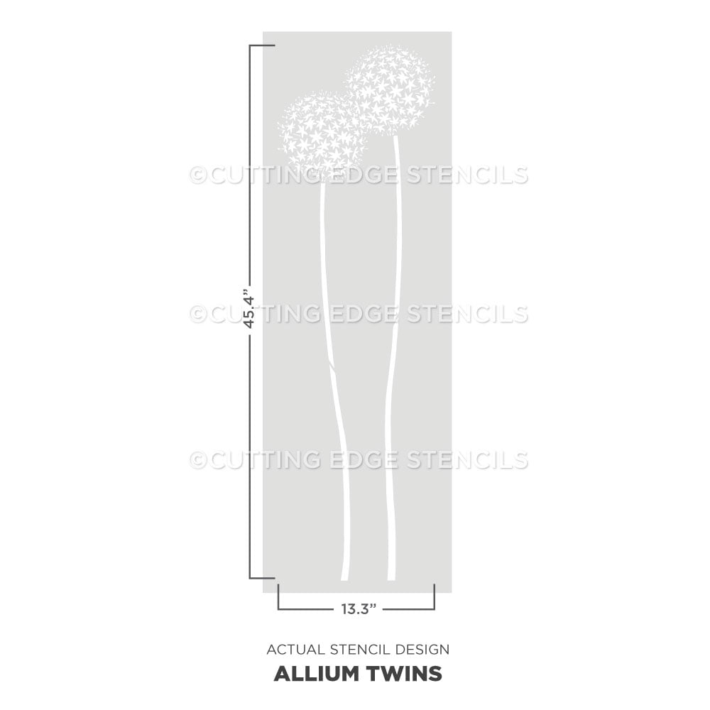 Allium Twins flower stencil design