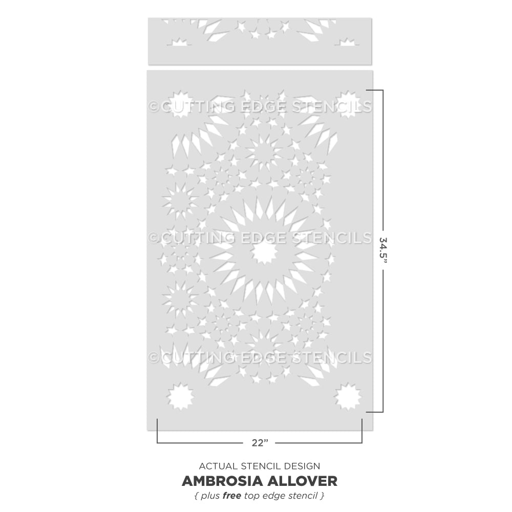 Ambrosia Allover Stencil Wallpaper Stenciling Pattern