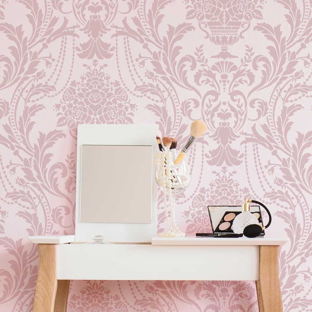 Anastasia Damask Wall Stencil