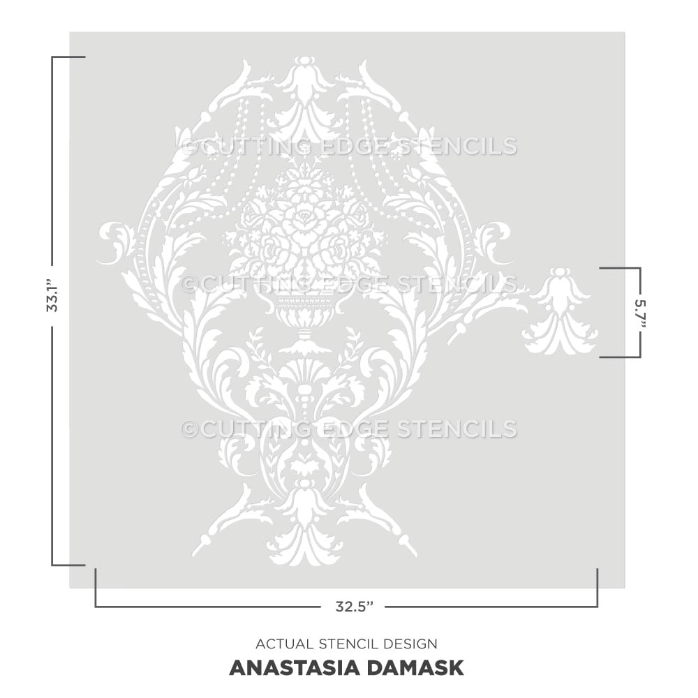 anastasia damask stencil for walls