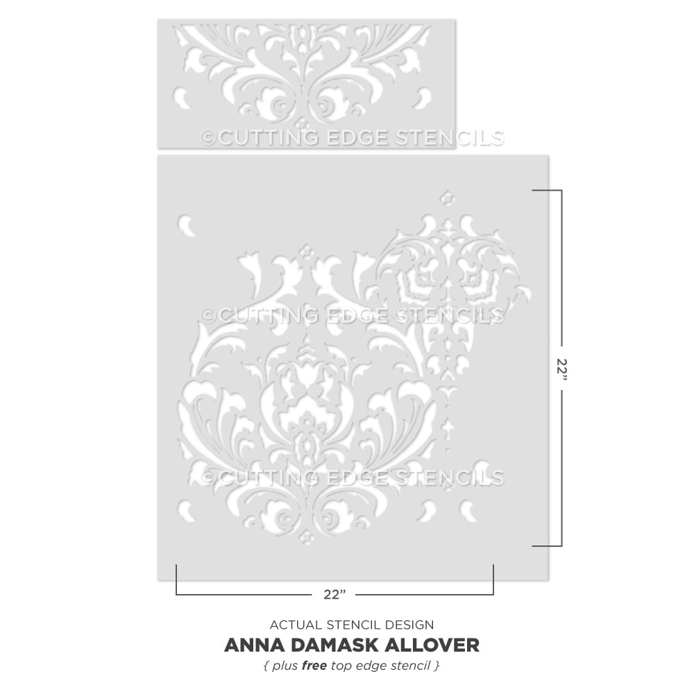 anna damask stencil