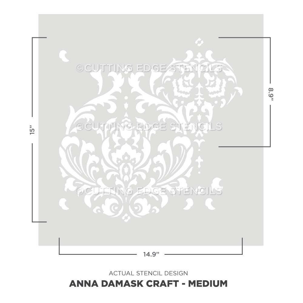 anna damask furniture craft stencil