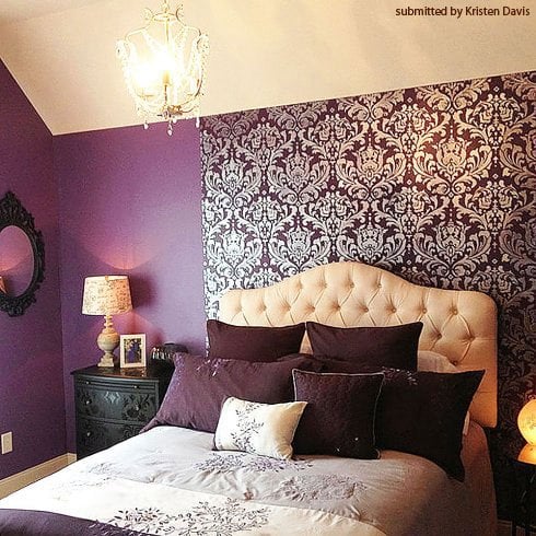 damask wall stencil