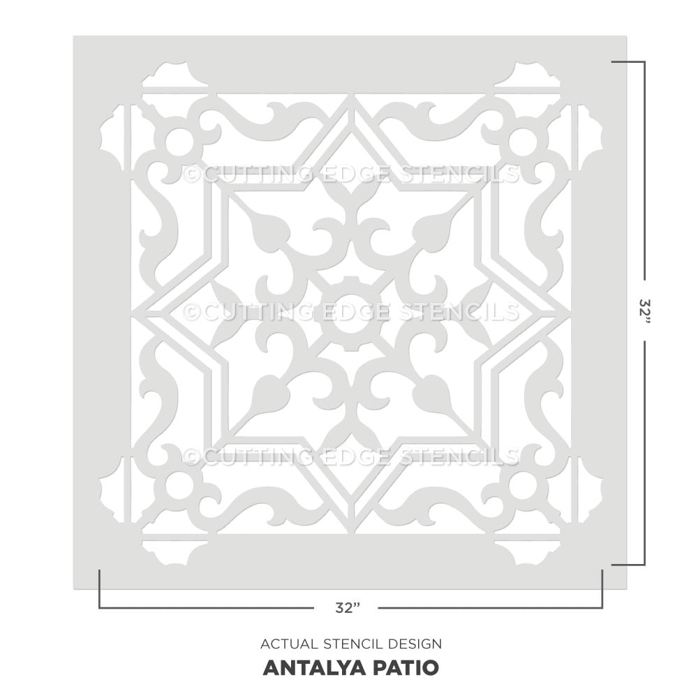 antalya concrete patio floor stencil