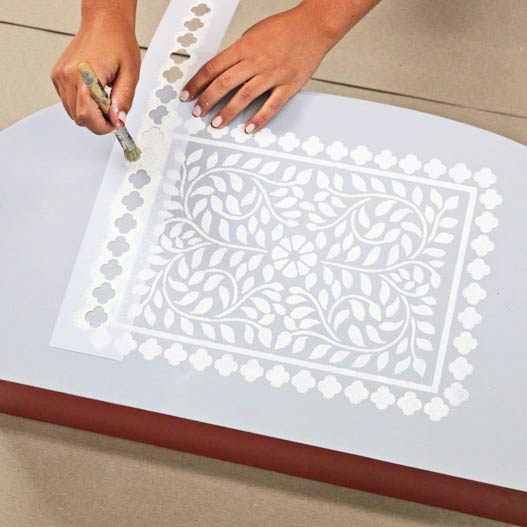 Asha Bone Inlay Stencil kit for furniture