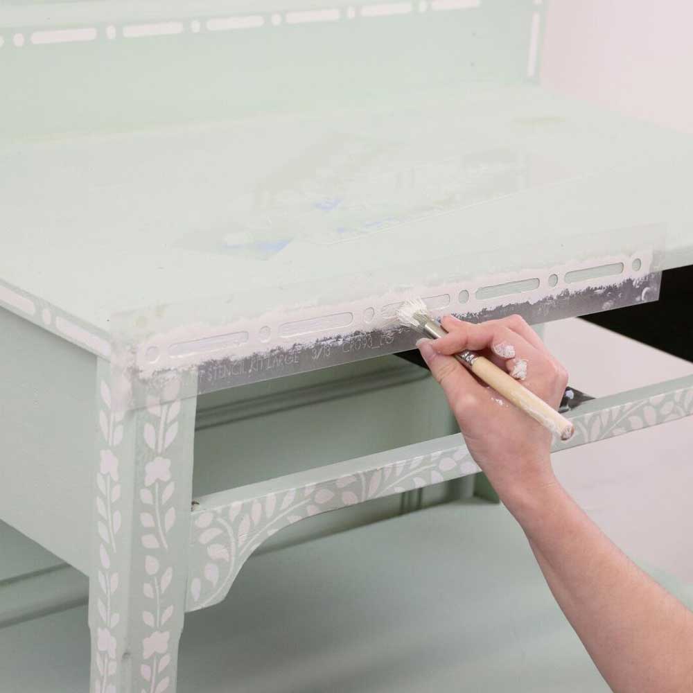 Stenciling Bone Inlay Furniture