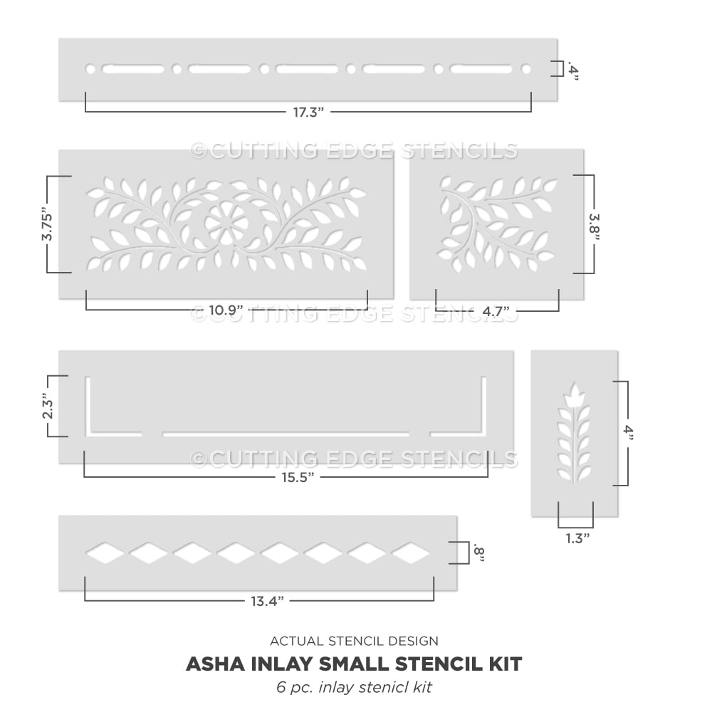 asha inlay furniture small stencil kit actual image