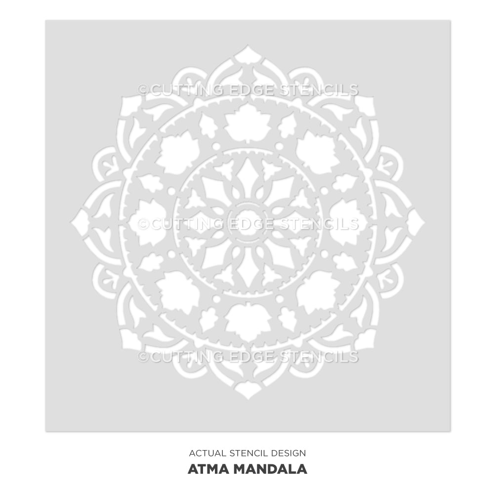 Atma Mandala Stencil Stenciling Design Wall Art