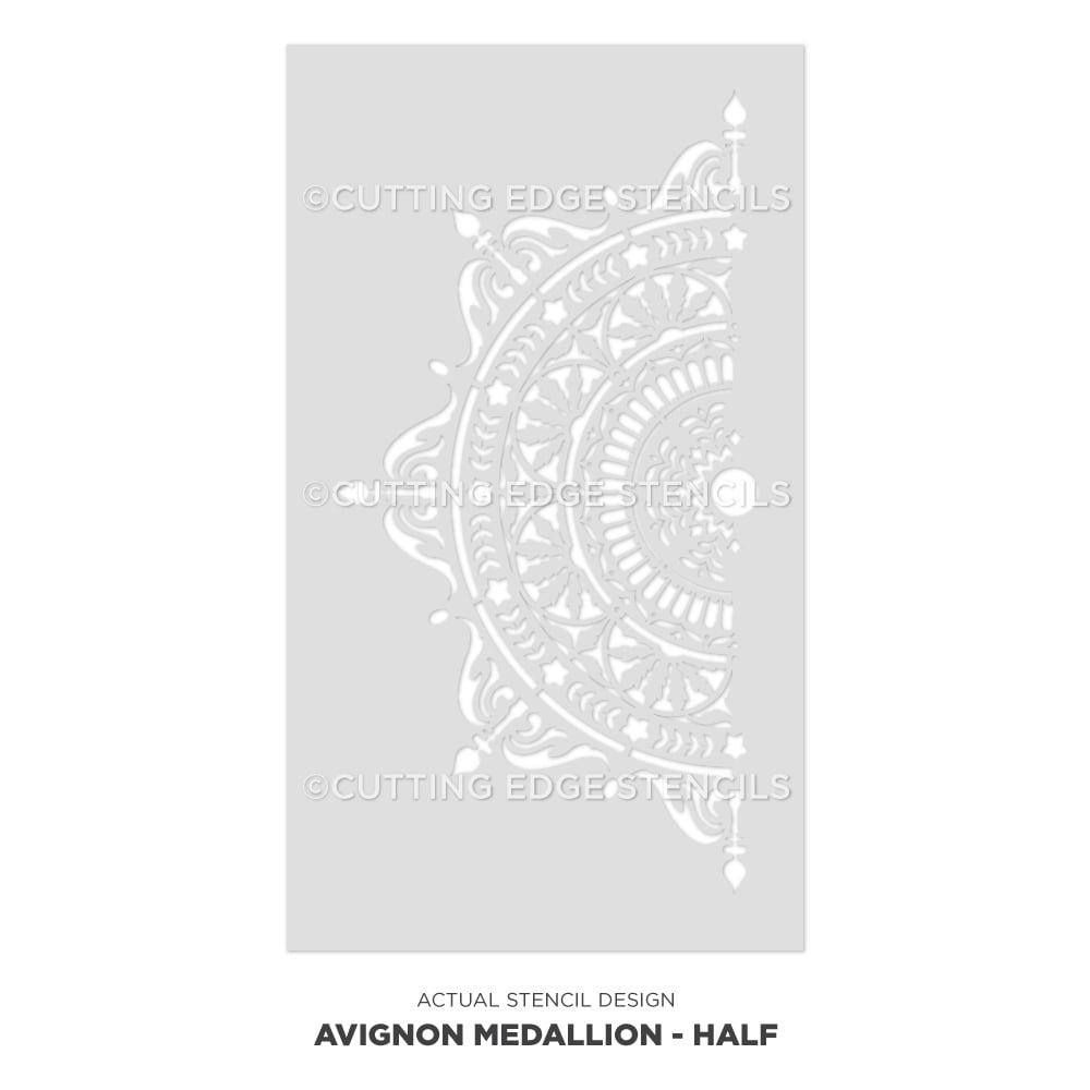 Avignon Mandala Stencil Painted Wall Art Stenciling