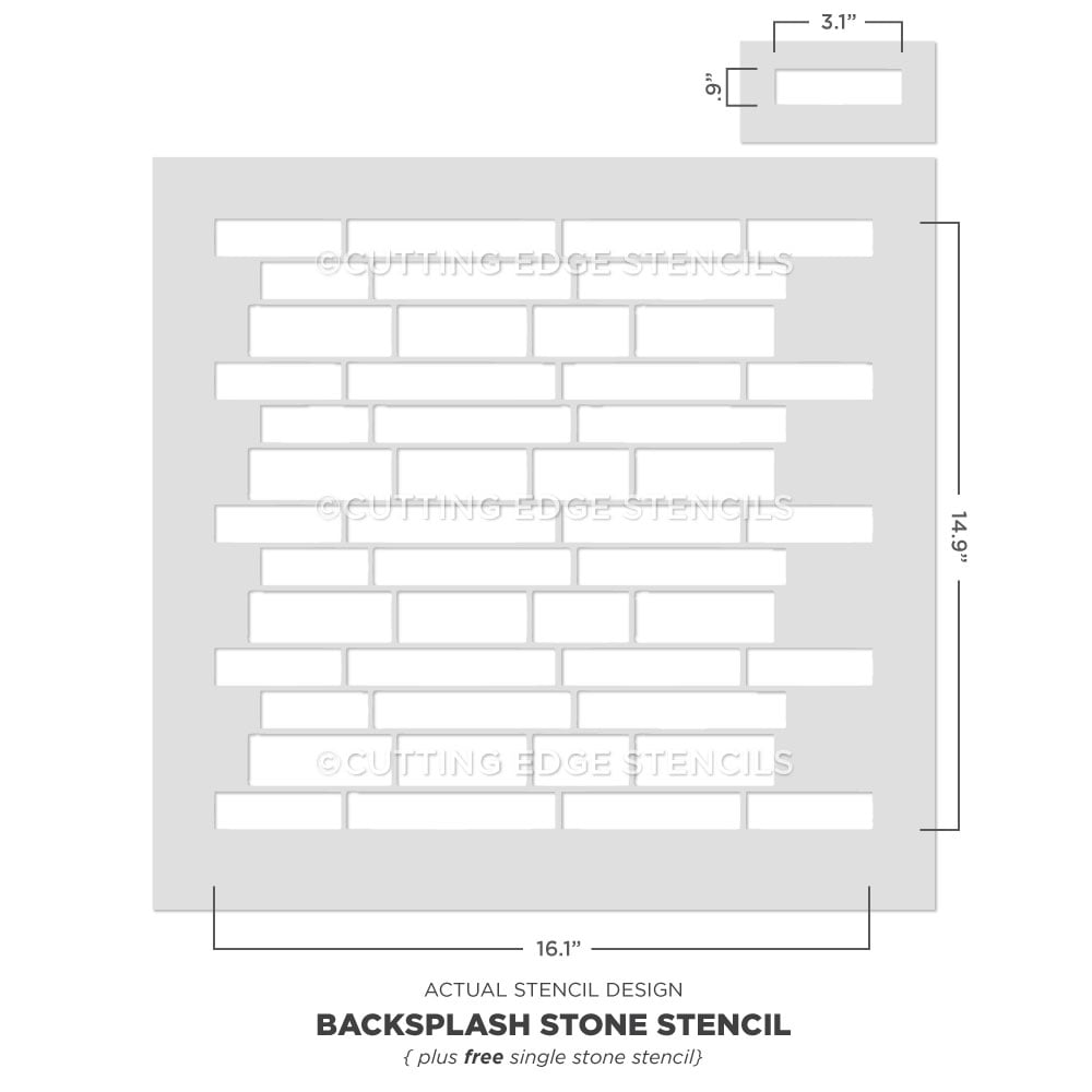 backsplash stone stencil