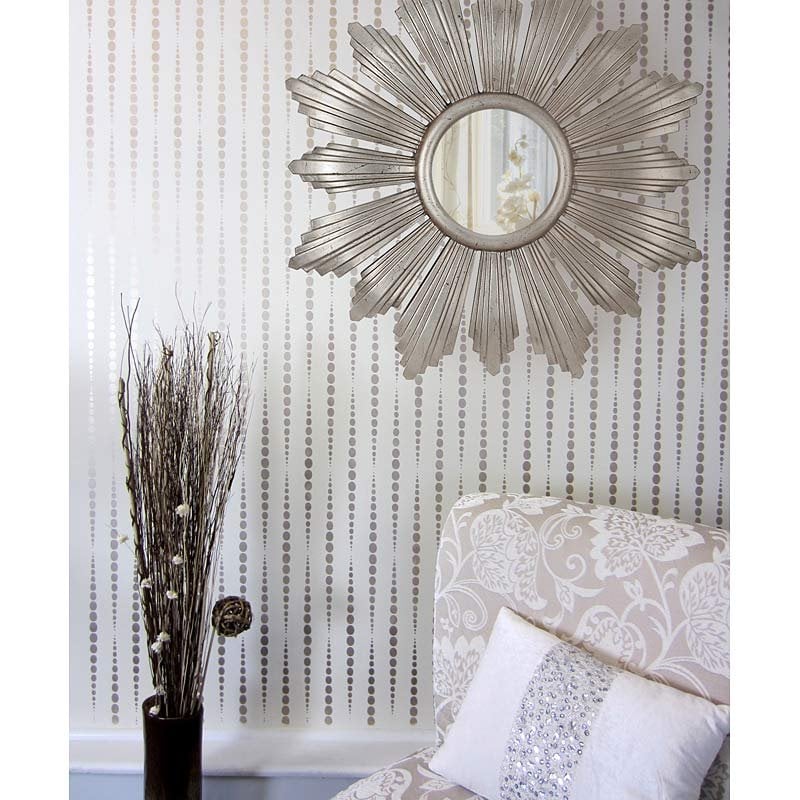 beads stencil pattern DIY-wall-design