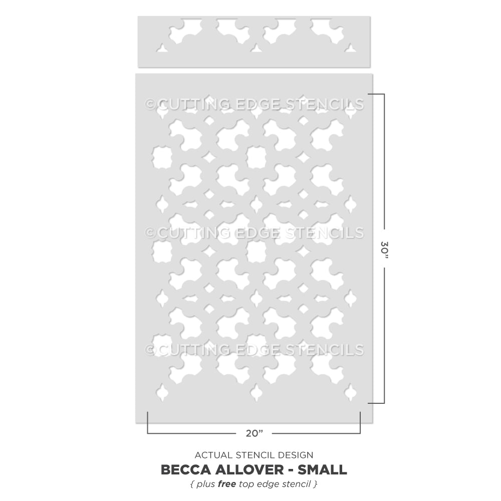 Moroccan Stencil Wall Pattern Becca Actual