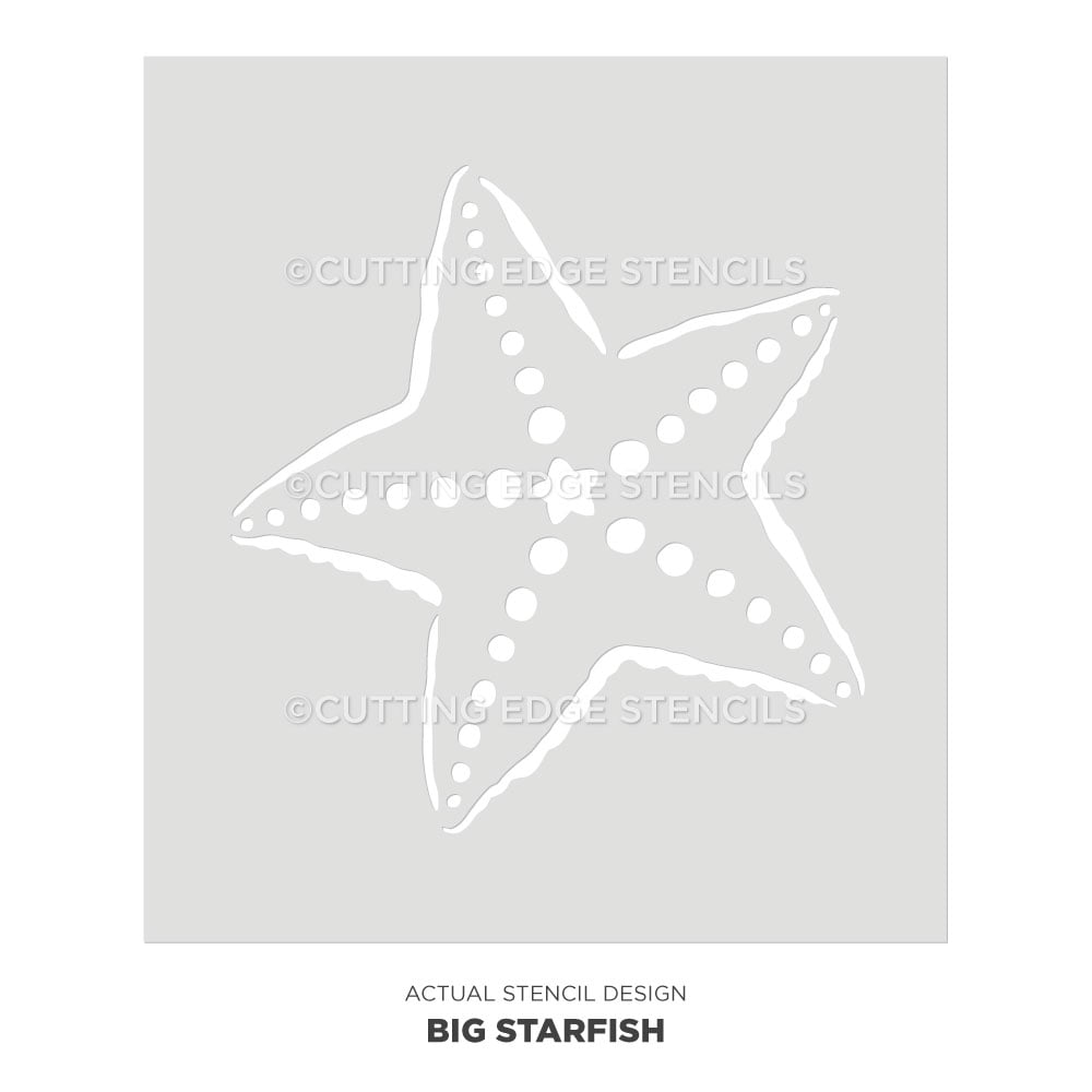 big starfish nautical wall art stencil