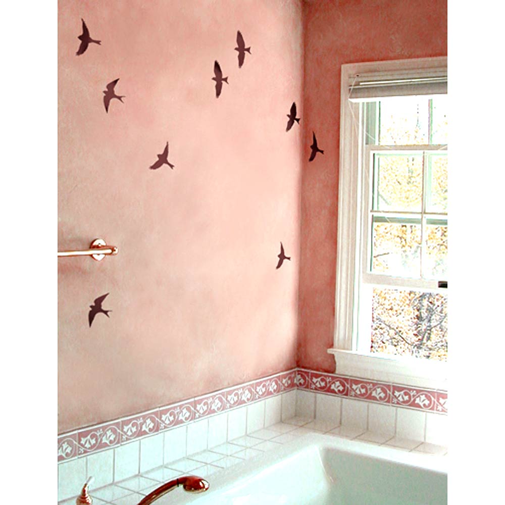 flying birds stencil